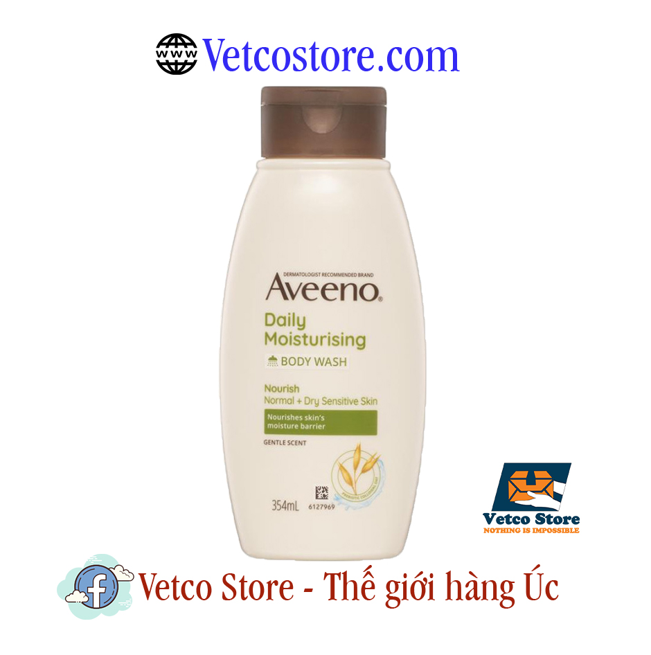 Sữa Tắm Aveeno Daily Moisturising Body Wash Nourish Normal Dry Sensitive Skin Gentle Scent 354ml1