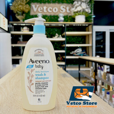 Sữa Tắm Gội Aveeno Baby Daily Moisture Wash Shampoo Natural Oat Extract 532ml3