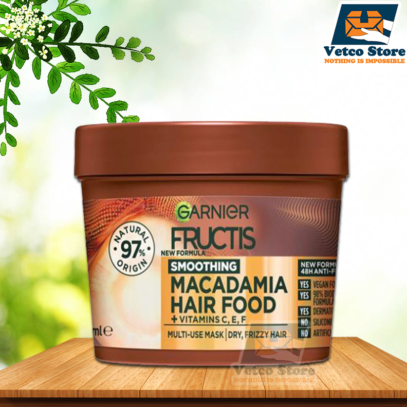 Ủ Tóc Garnier Fructis Smoothing Macadamia Hair Food 390ml