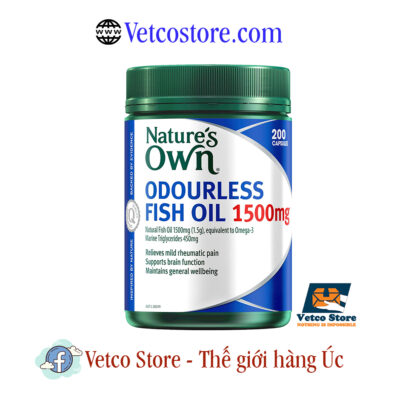 Dầu cá natures own odourless fish oil 1500mg 200v1