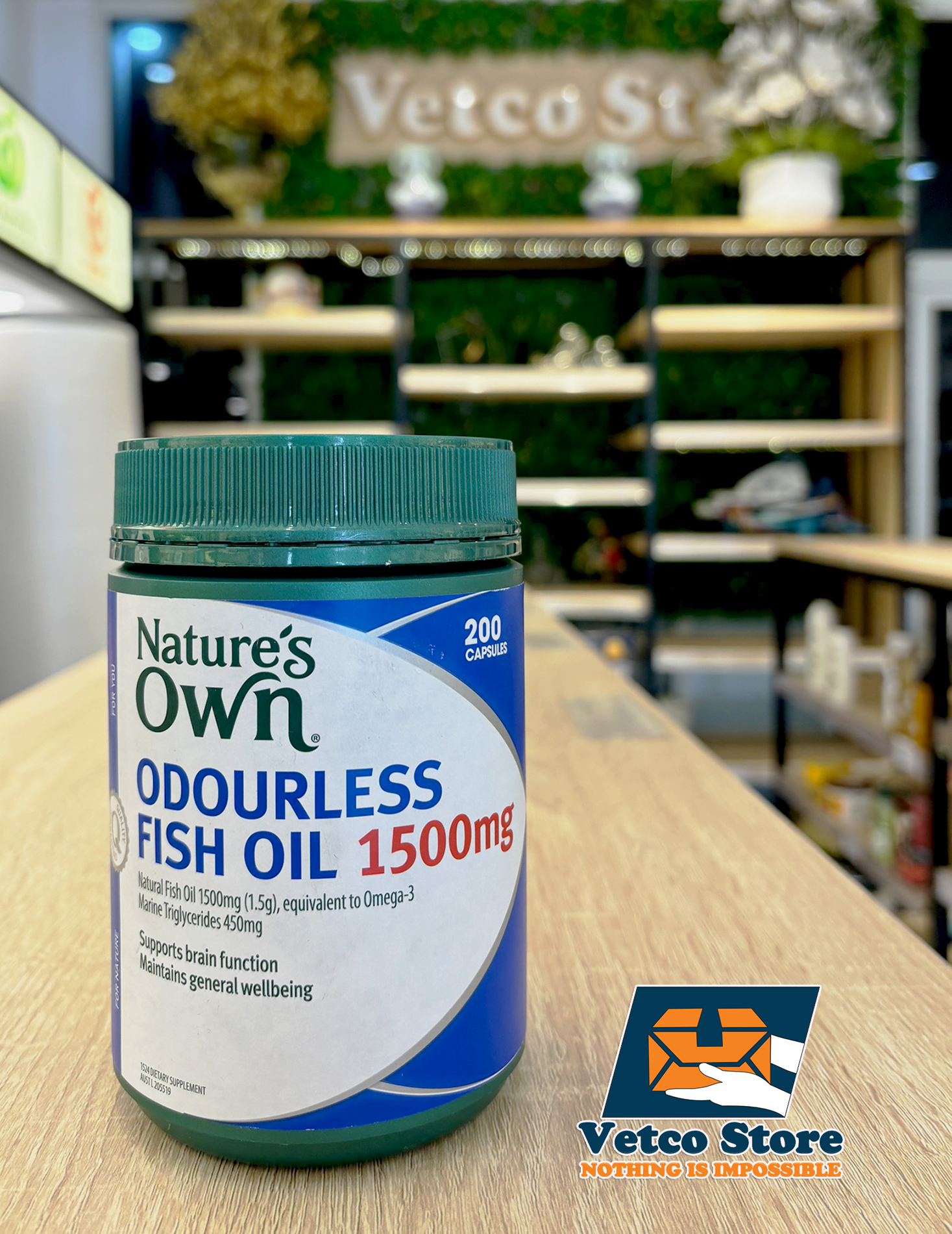 Dầu cá natures own odourless fish oil 1500mg 200v2