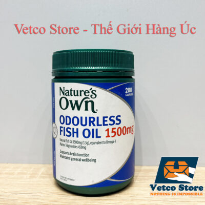 Dầu cá natures own odourless fish oil 1500mg 200v4