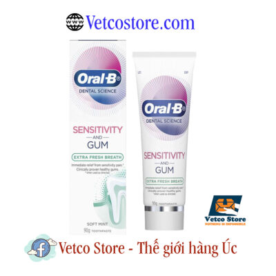 Kem Đánh Răng OralB Dental Science Sensitivity And Gum Extra Fresh Breath 90g1