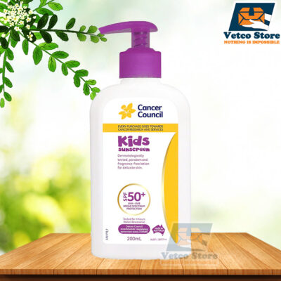 Kem Chống Nắng Dành Cho Trẻ Em Cancer Council Kids Sunscreen SPF50+ 200ml