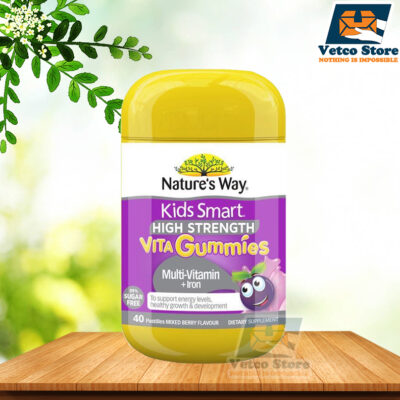Kẹo Kids Smart Vita Gummies Bổ Sung Vitamin Tổng Hợp & Sắt 40 Viên Của Úc