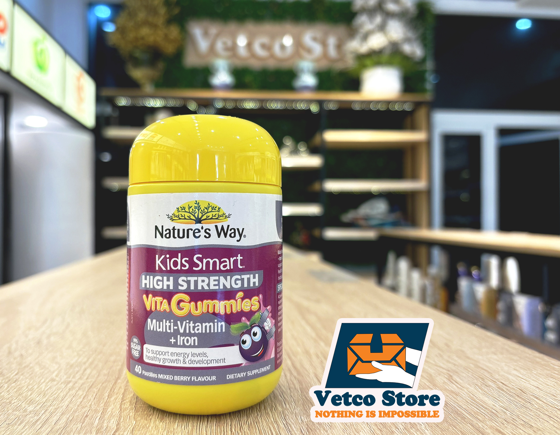 Natures Way Kids Smart Vita Gummies Multi Vitamin iron 40v2