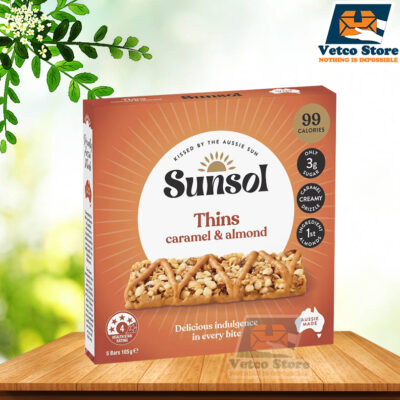 Bánh Ngũ Cốc Dạng Thanh Sunsol Thins Caramel Almond 105g