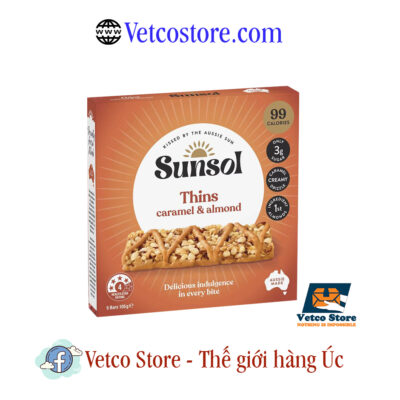Ngũ Cốc Dạng Thanh Sunsol Thins Caramel Almond 105g1