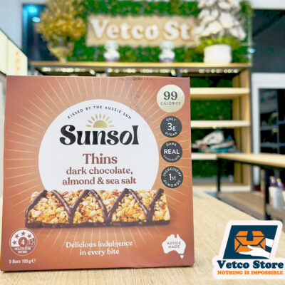 Ngũ Cốc Dạng Thanh Sunsol Thins Dark Chocolate Almond Sea Salt 105g2
