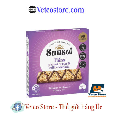 Ngũ Cốc Dạng Thanh Sunsol Thins Peanut Butter Milk Chocolate 105g1