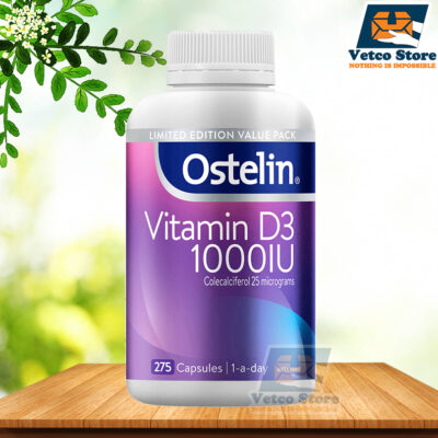 Viên Uống Bổ Sung Canxi Ostelin Vitamin D3 1000IU - 275 Viên