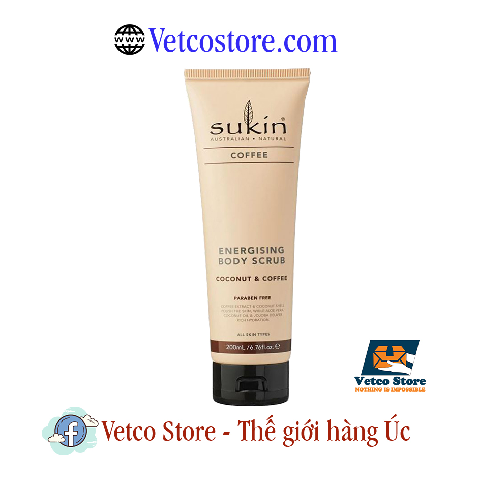 Tẩy Tế Bào Chết Toàn Thân Sukin Energising Body Scrub Coconut Coffee 200ml1