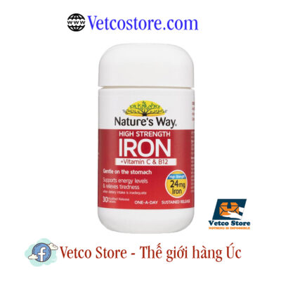 Viên Uống Natures Way Iron Vitamin C B121