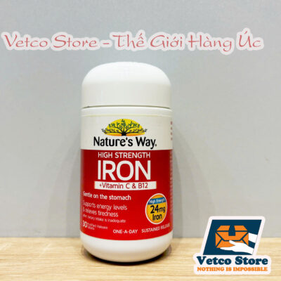 Viên Uống Natures Way Iron Vitamin C B124