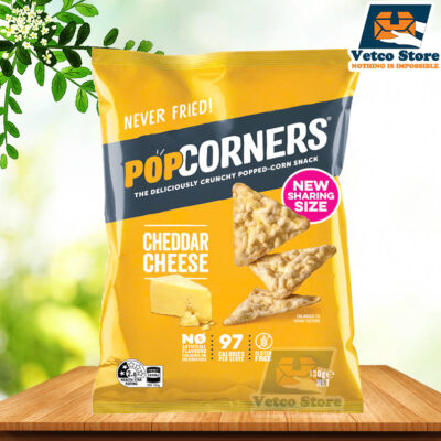 Bánh Snack Popcorners Vị Cheddar Cheese 130g
