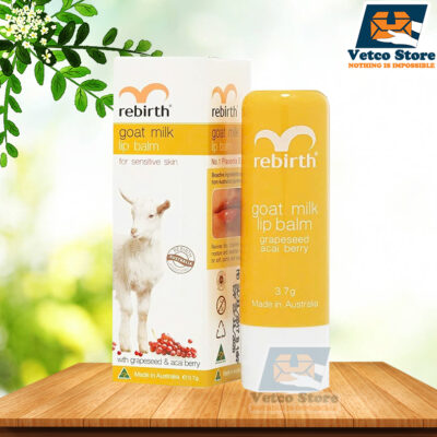 Son Dưỡng Môi Rebirth Goat Milk Lip Balm For Senstive Skin With Grapeseed & Acai Berry 3.7g
