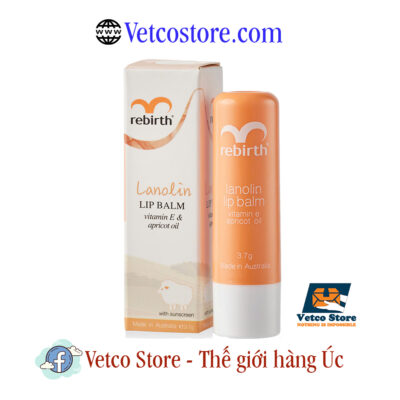Dưỡng Môi Rebirth Lanolin Lip Balm Vitamin Apricor Oil1