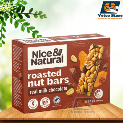 Ngũ Cốc Dạng Thanh Nice & Natural Roasted Nut Bars Real Milk Chocolate 192g