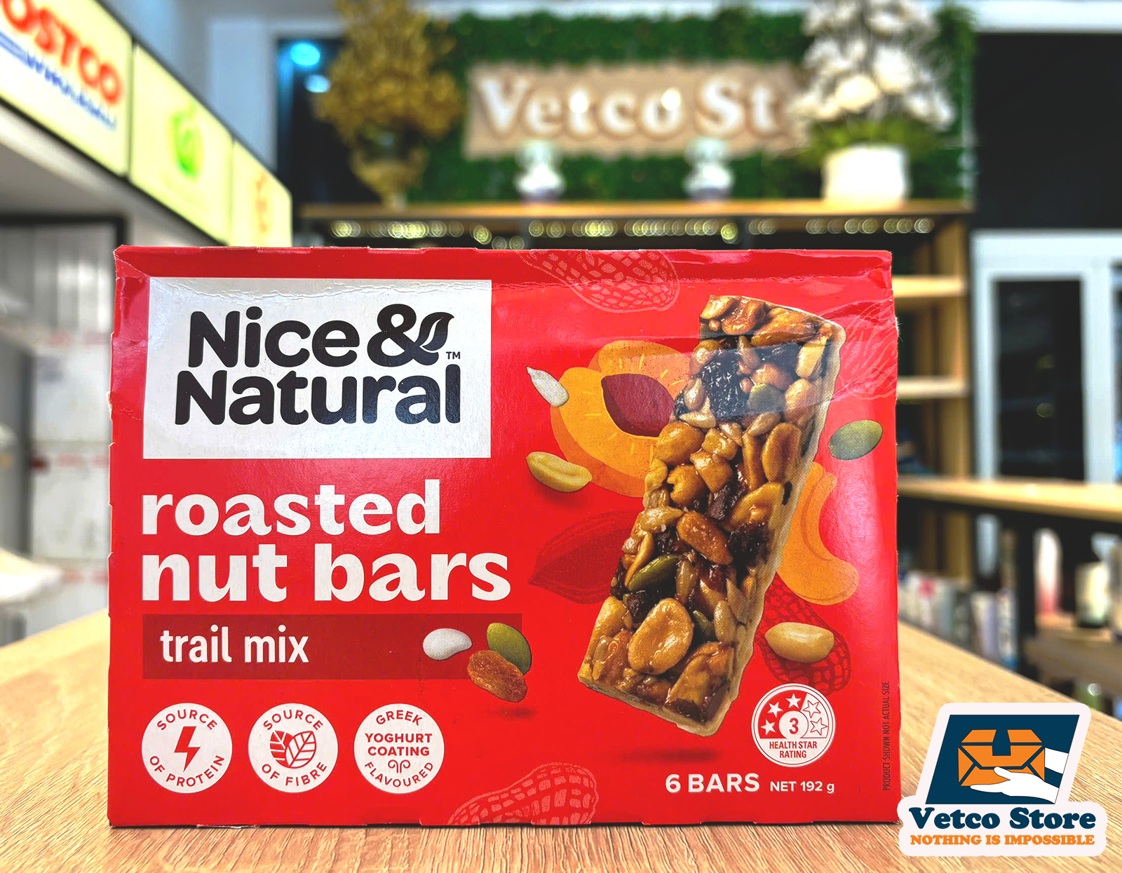 Ngũ Cốc Dạng Thanh Nice Natural Roasted Nut Bars Trail Mix 192g3