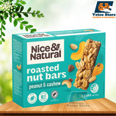 Ngũ Cốc Dạng Thanh Nice & Natural Roasted Nut Bars Peanut & Cashew 192g