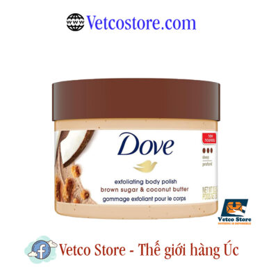 Tẩy Tế Bào Chết Dove Exfoliating Body Polish Brown Sugar Coconut Butter 298g1
