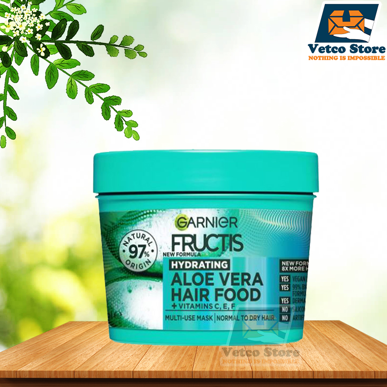 Ủ Tóc Garnier Fructis Hair Food Hydrating Aloe Vera Mask Treatment 390ml
