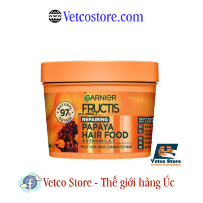 Ủ Tóc Garnier Fructis Hair Food Repairing Papaya 390ml1