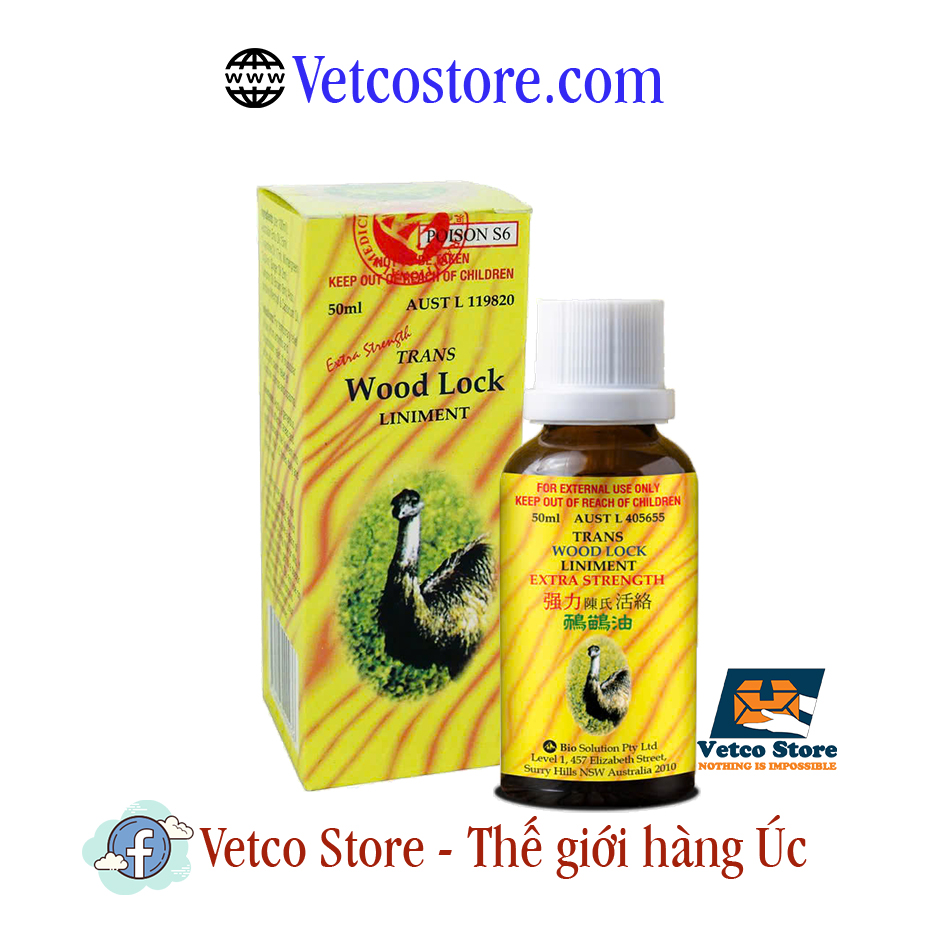 Dầu Đà Điểu Trans Wood Lock Liniment Extra Strength 50ml1