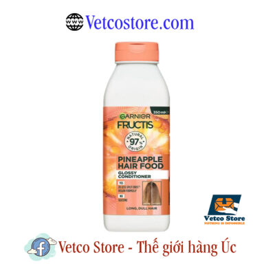 Dầu Xả Garnier Fructis Glossy Conditioner Pineapple Hair Food 350ml1