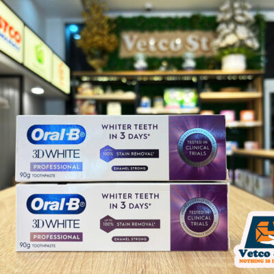 Kem Đánh Răng Oral-B 3D White Professional Whiter Teeth In 3 Days Enamel Strong 90g