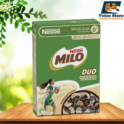Ngũ Cốc Nestle Milo Duo Calcium Boosted Vanilla Flavoured Crunch Nourishing Energy 580g