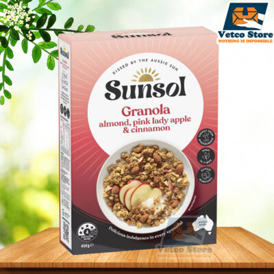 Ngũ Cốc Sunsol Granola Almond, Pink Lady Apple & Cinnamon 450g