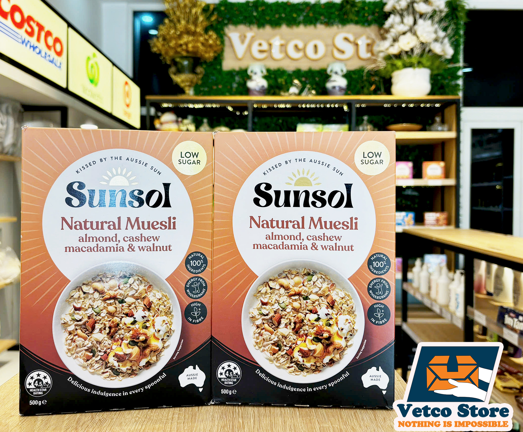 Ngũ Cốc Sunsol Natural Muesli Almond Cashew Macadamia Walnut 500g2