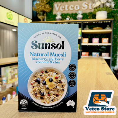 Ngũ Cốc Sunsol Natural Muesli Blueberry Goij Berry Coconut Chia 500g2