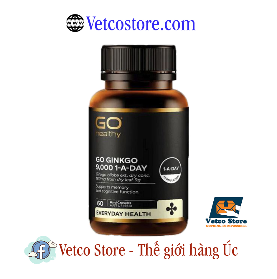 Viên Uống Bổ Não Go Healthy Go Ginkgo 9000 1 A Day 60 viên1
