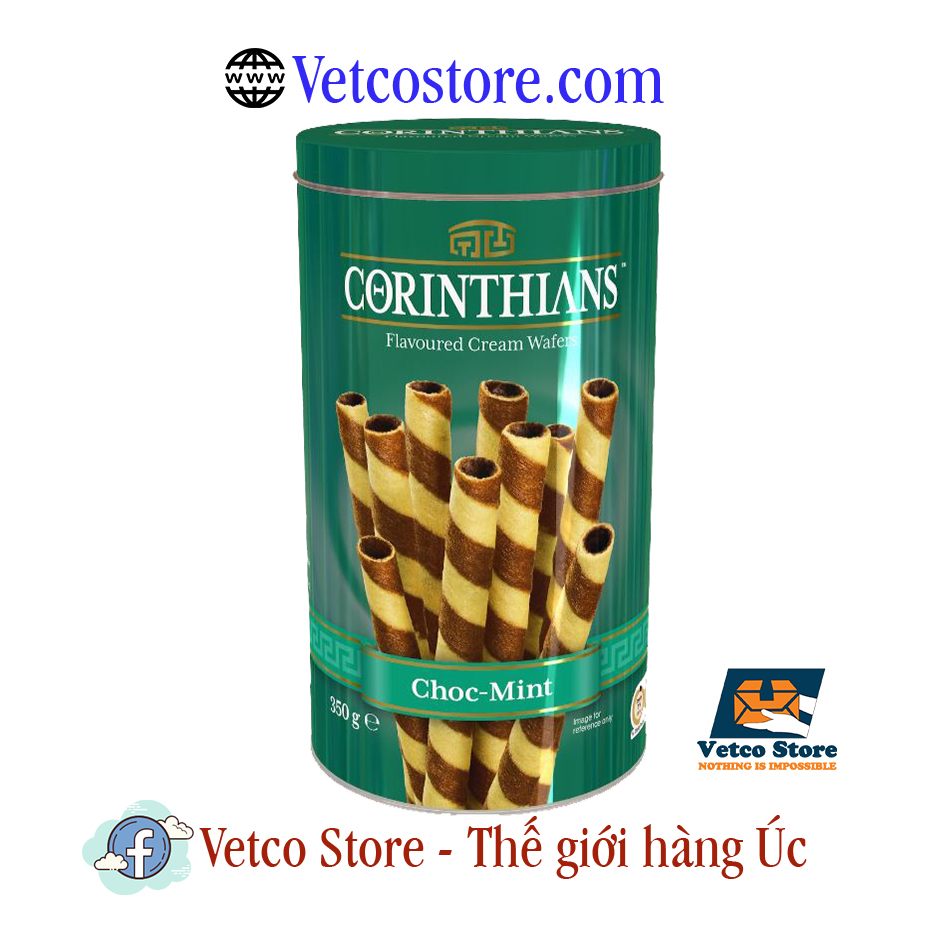 Corinthians Cream Wafers Chocolate Mint 350g1