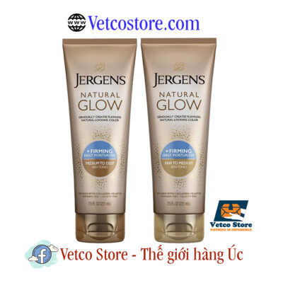 Jergens Natural Glow Skin Firming Moisturiser Deep Skin Tones 221ml