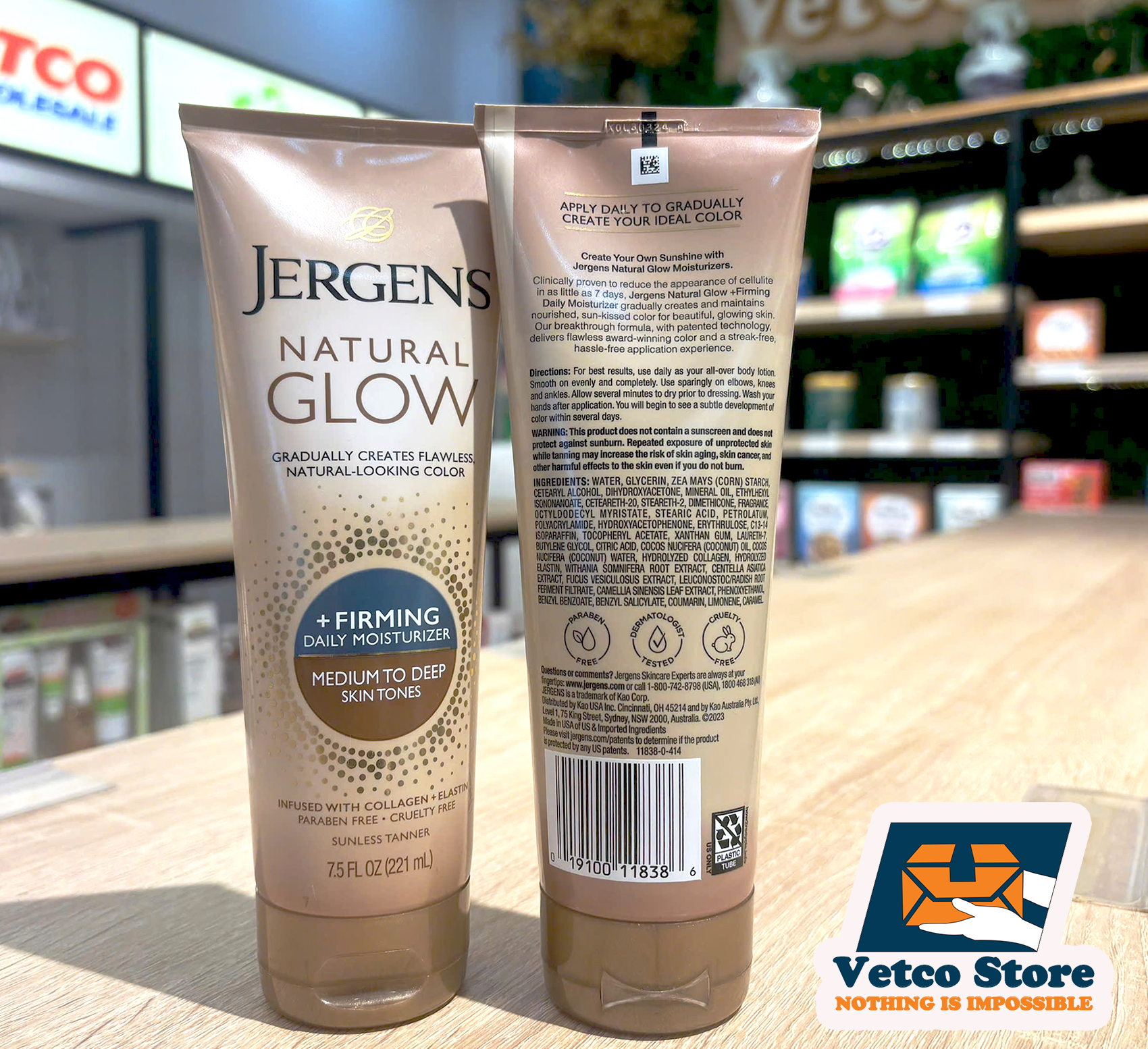 Jergens Natural Glow Skin Firming Moisturiser Medium To Deep Skin Tones 221ml3