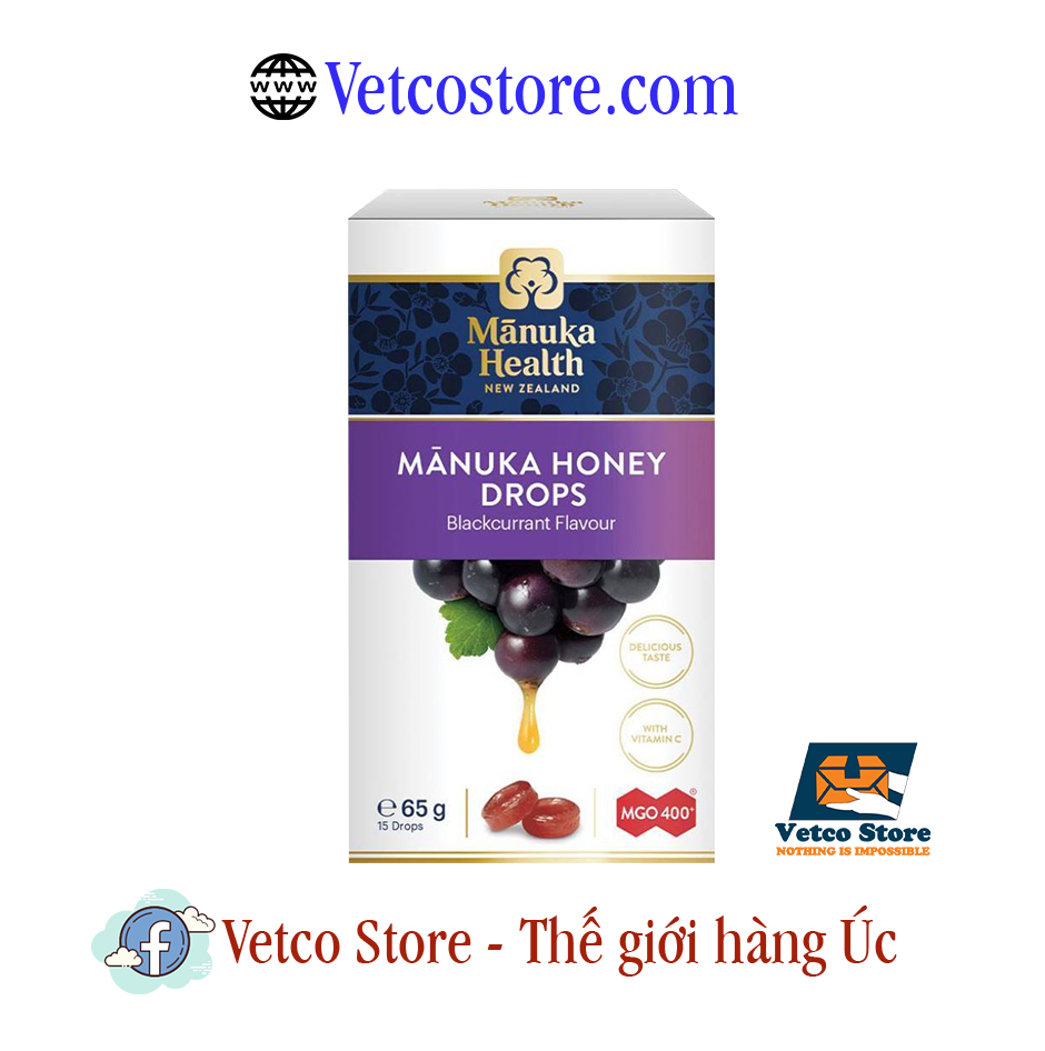 Kẹo Ngậm Manuka Health Manuka Honey Drops Blackcurrant 65g1