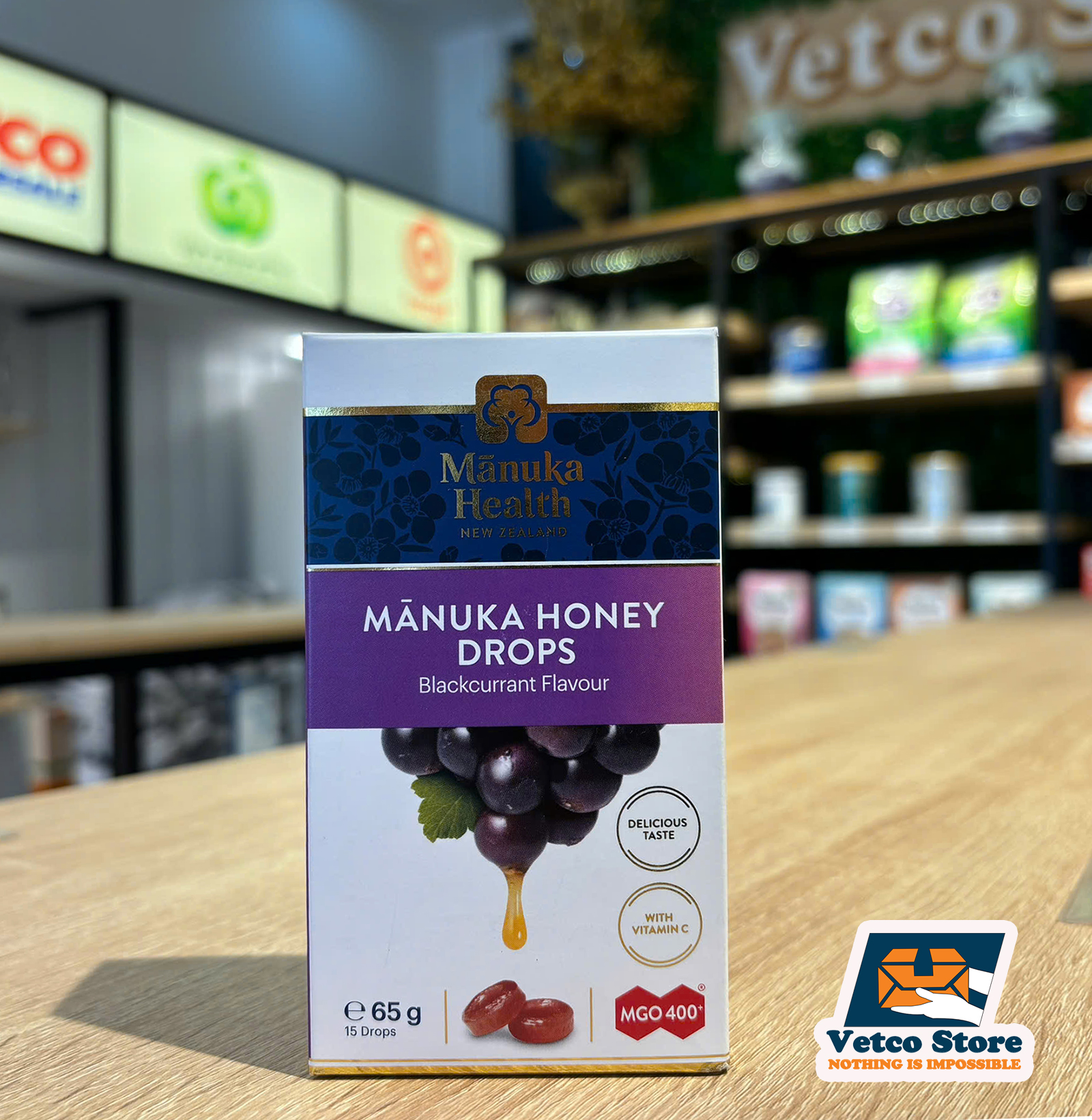 Kẹo Ngậm Manuka Health Manuka Honey Drops Blackcurrant 65g3
