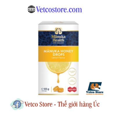 Kẹo Ngậm Manuka Health Manuka Honey Drops Lemon 65g4