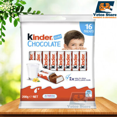 Kẹo Socola Dạng Thanh Kinder Chocolate 16 Thanh - 200g