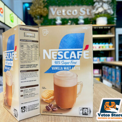 Nescafe Sugar Free Vanilla Malt Latte Coffee Sachets 10 Pack
