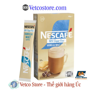 Nescafe Sugar Free Vanilla Malt Latte Coffee Sachets 10 Pack3
