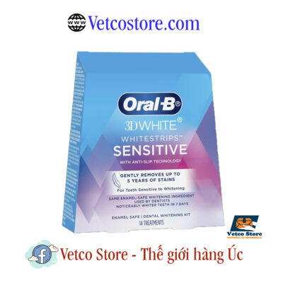 Oral B 3D White Whitening Strips Sensitive 14 Pack1